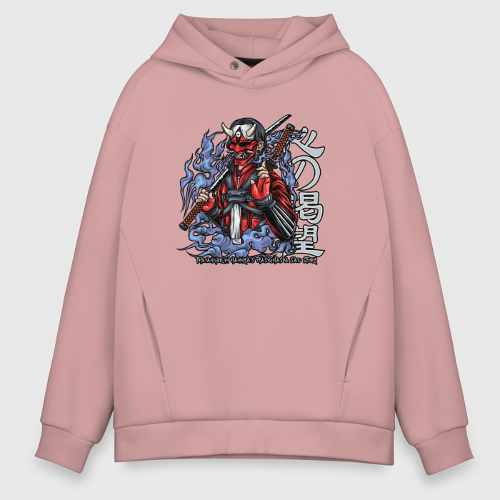 Мужское худи Oversize хлопок Хання самурай фото