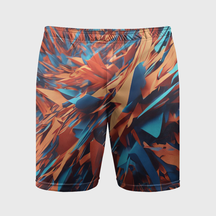 Мужские шорты спортивные Ломаные частицы   нейросеть фото