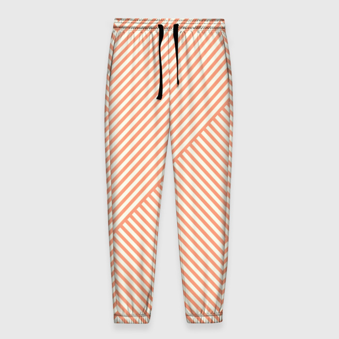 Мужские брюки 3D Полосы персиковый фото