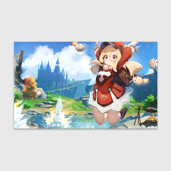 Бумага для упаковки 3D Genshin Impact Кли jump фото