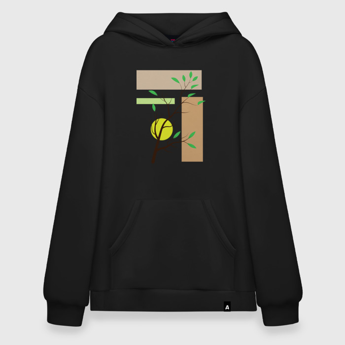 Худи SuperOversize хлопок Ветка в абстракции фото