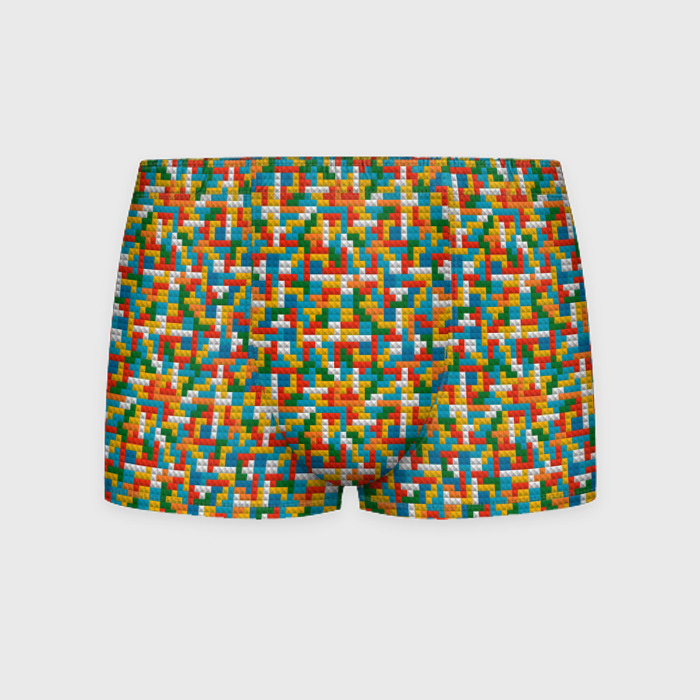 Мужские трусы 3D Плитки тетриса фото