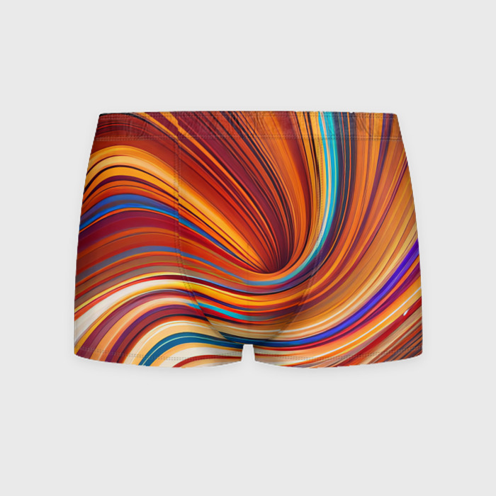 Мужские трусы 3D Цветные волны   нейросеть фото