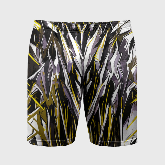 Мужские шорты спортивные Острый металл жёлтый фото