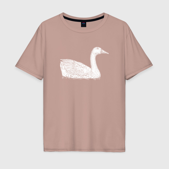Мужская футболка хлопок Oversize Утка плавает фото