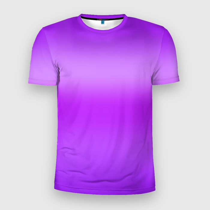 Мужская футболка 3D Slim Яркий сиреневый градиент фото