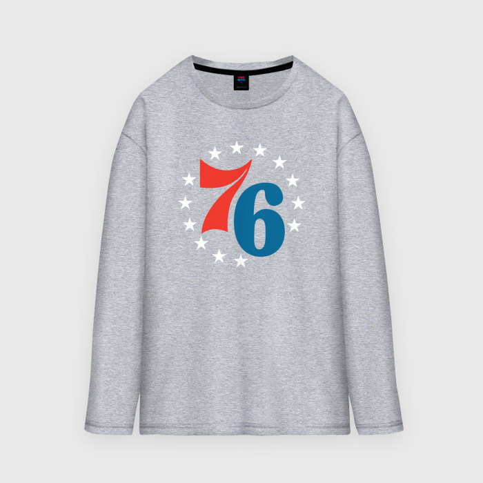 Мужской лонгслив oversize хлопок Филадельфия 76 фото