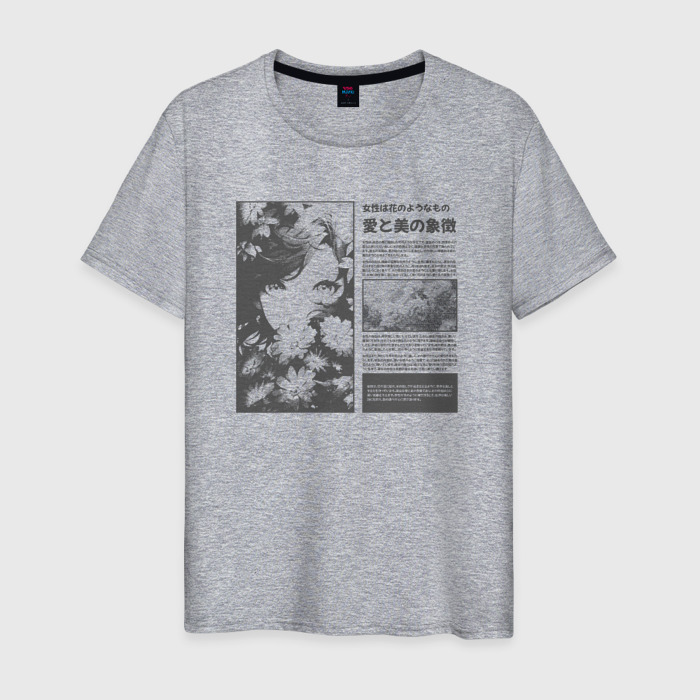 Мужская футболка хлопок Женщина как цветок фото