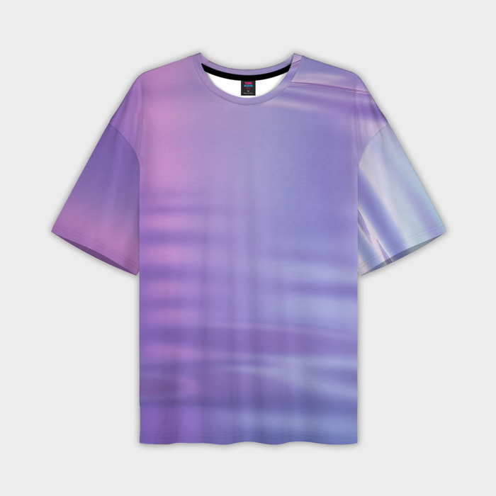 Мужская футболка oversize 3D Неоновая поверхность воды фото