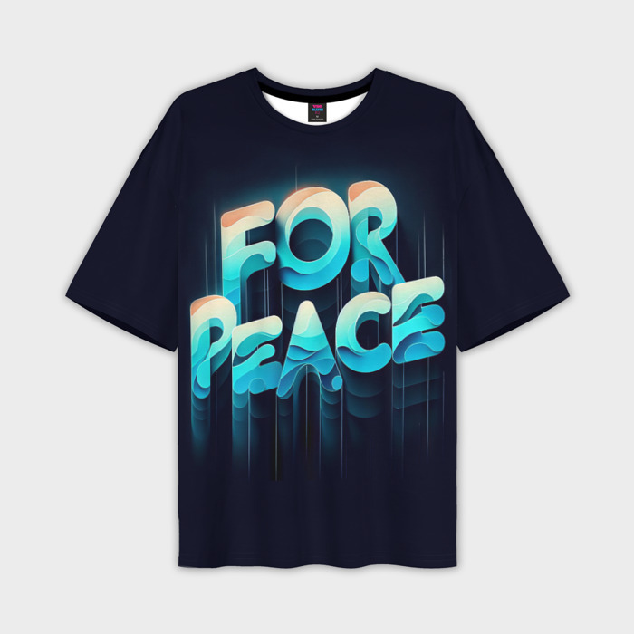 Мужская футболка oversize 3D За мир голосуем фото