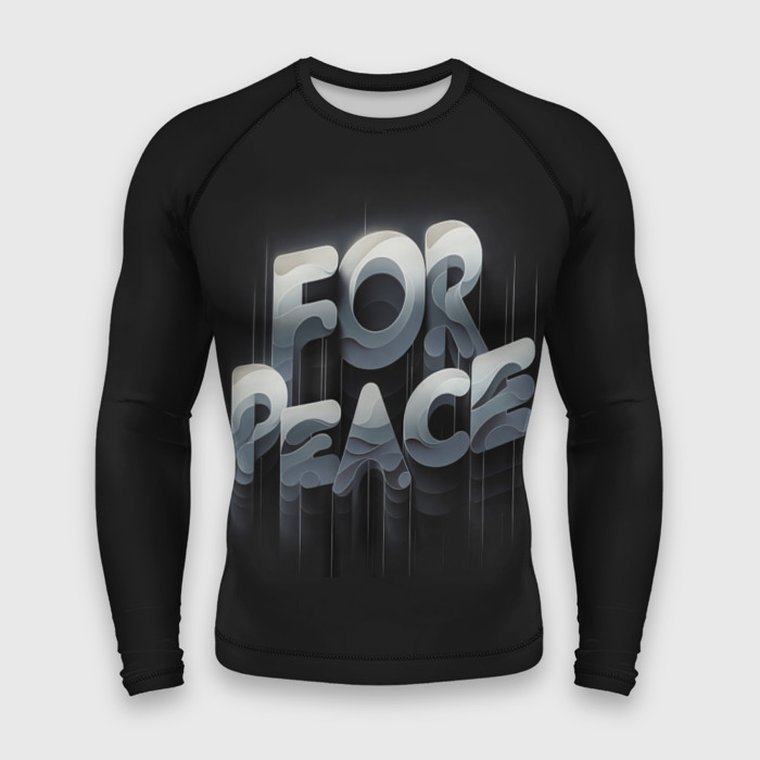 Мужской рашгард 3D Голосую за мир фото