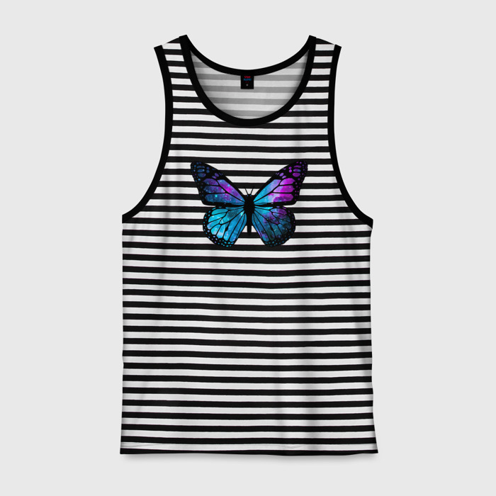 Мужская майка хлопок Космическая бабочка фото