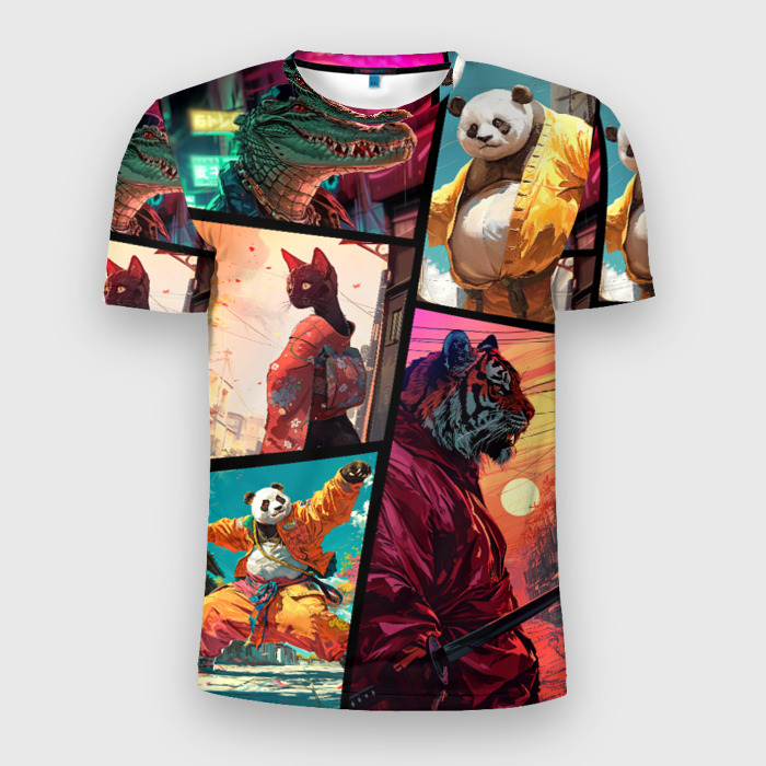 Мужская футболка 3D Slim Animal GTA фото