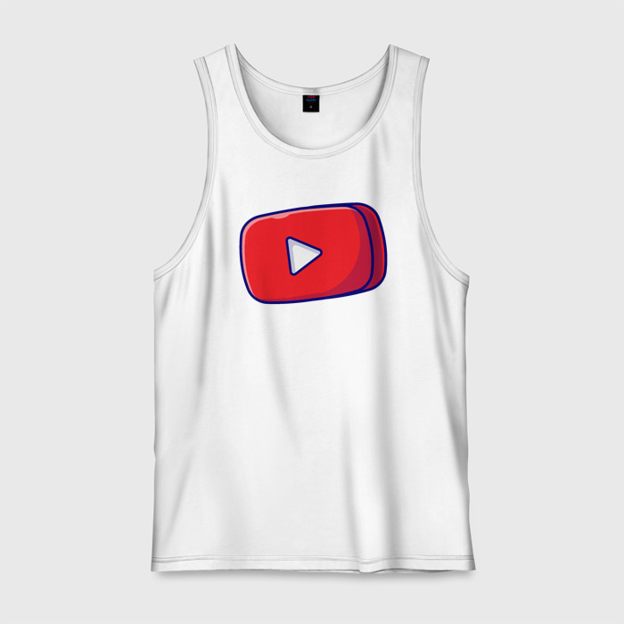 Мужская майка хлопок Кнопка play фото