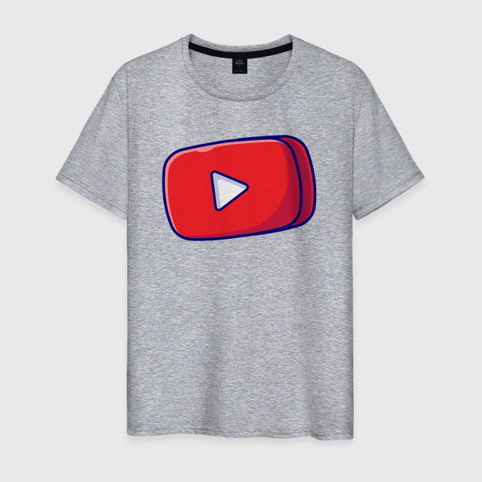 Мужская футболка хлопок Кнопка play фото