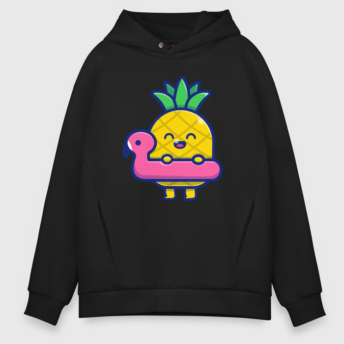 Мужское худи Oversize хлопок Летний ананас фото