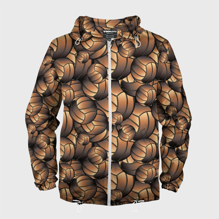 Мужская ветровка 3D Футбольные мячи узор фото