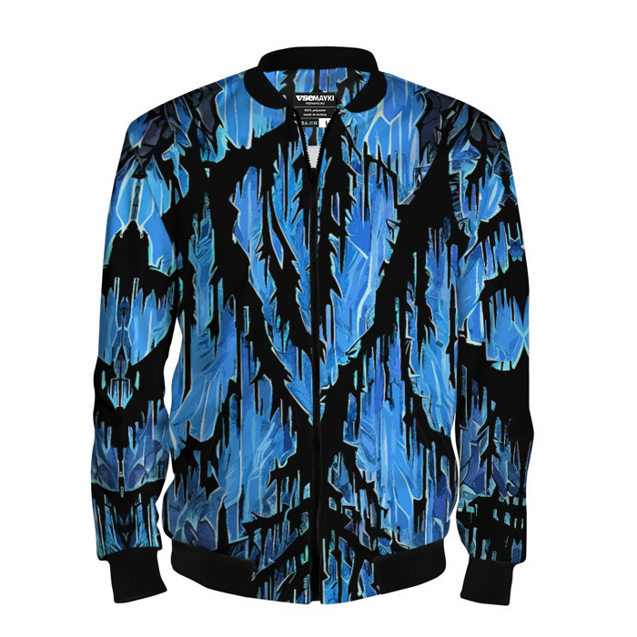Мужской бомбер 3D Синий разлом фото