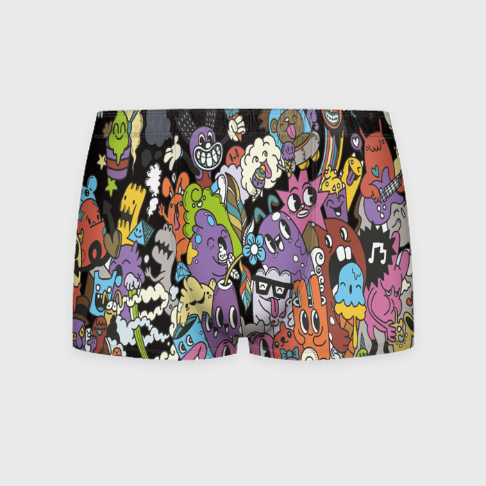 Мужские трусы 3D Зверята монстры фото