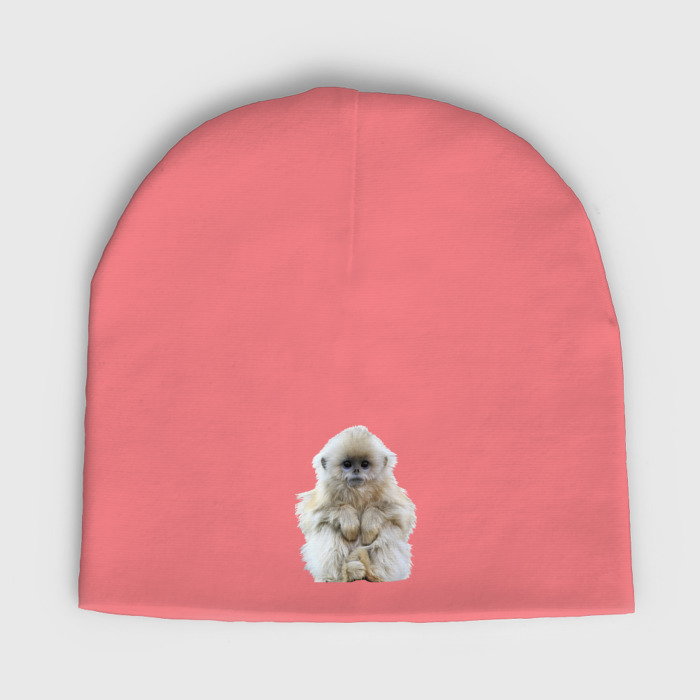 Мужская шапка демисезонная Пушистая обезьянка фото