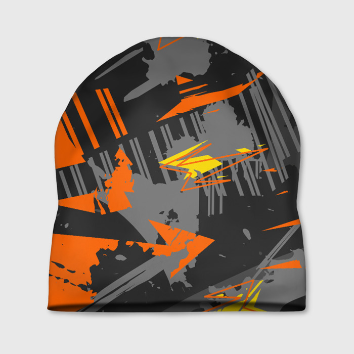 Шапка 3D Разноцветная текстурная геометрия фото