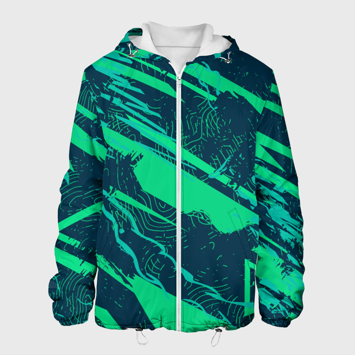 Мужская куртка 3D Бирюзовый текстурный фон фото