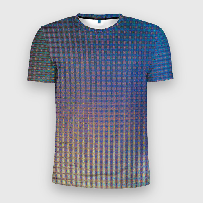 Мужская футболка 3D Slim Сеточная геометрия фото