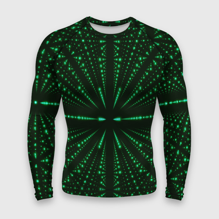 Мужской рашгард 3D Неоновые цифры фото