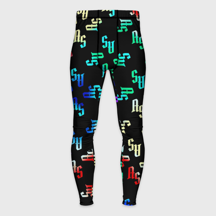 Мужские тайтсы 3D Перелив радуги фото