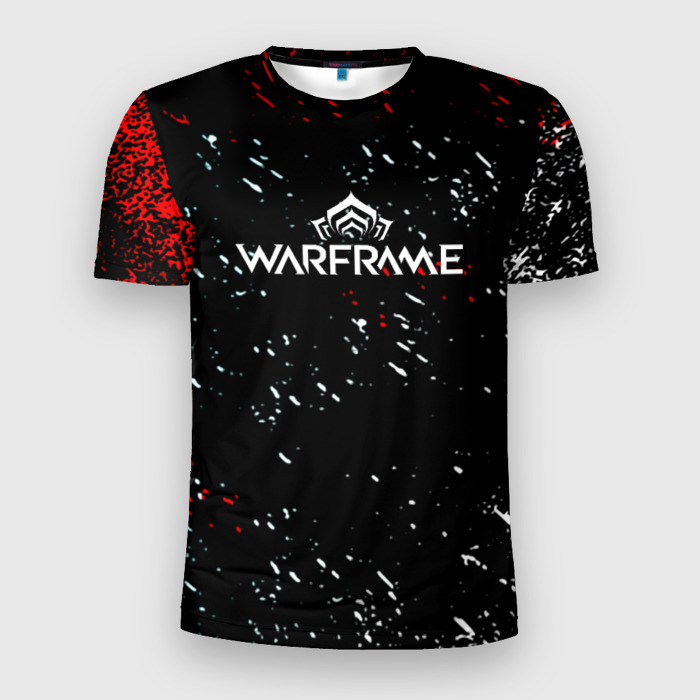 Мужская футболка 3D Slim Warframe краски пали текстура фото