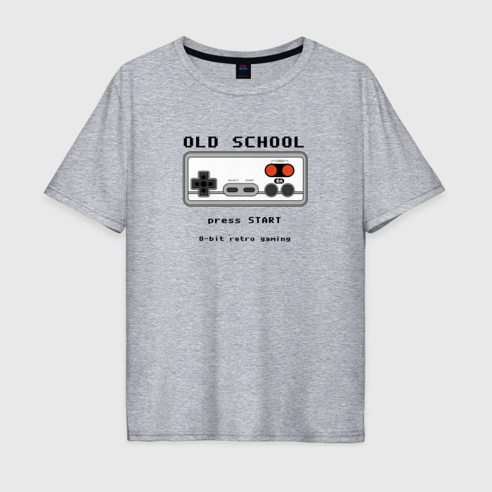 Мужская футболка хлопок Oversize Ретро джойстик фото