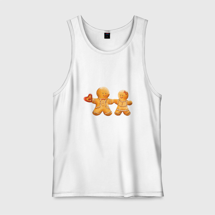 Мужская майка хлопок Любовь пряничная фото