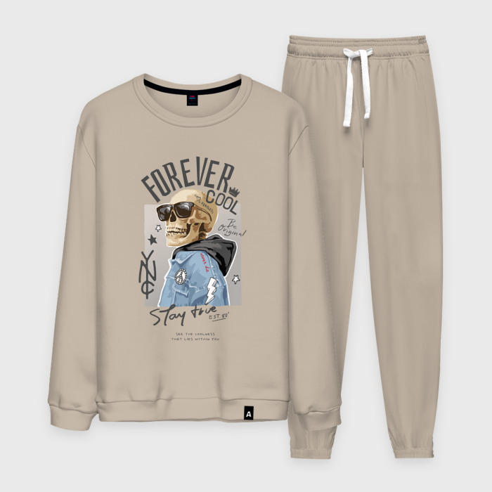 Мужской костюм хлопок Скелет forever cool фото