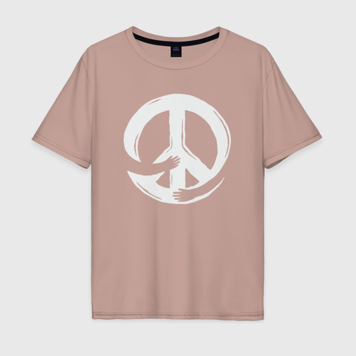 Мужская футболка хлопок Oversize Руки мира фото