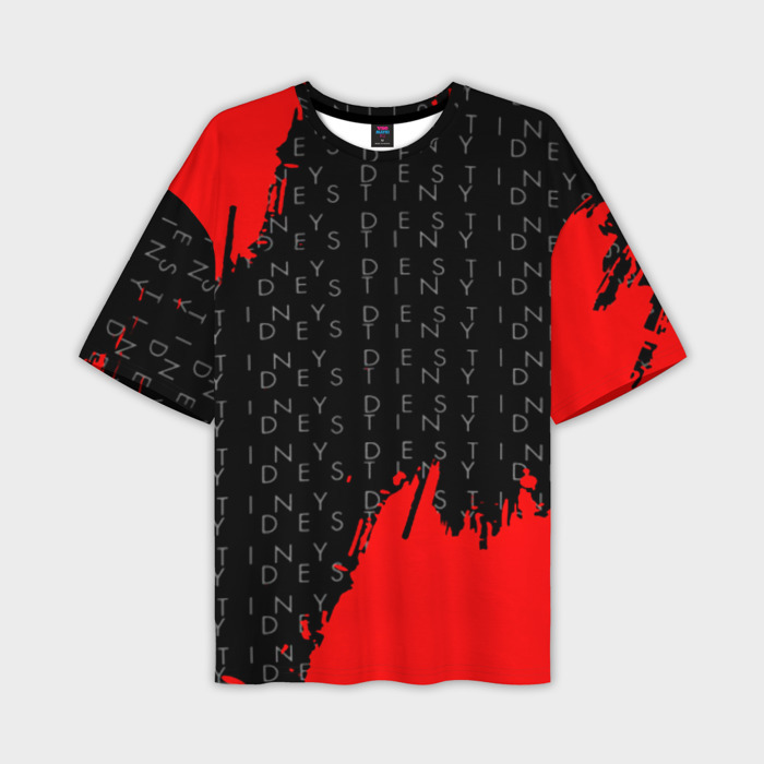Мужская футболка oversize 3D Дестини паттерн шутер краски фото