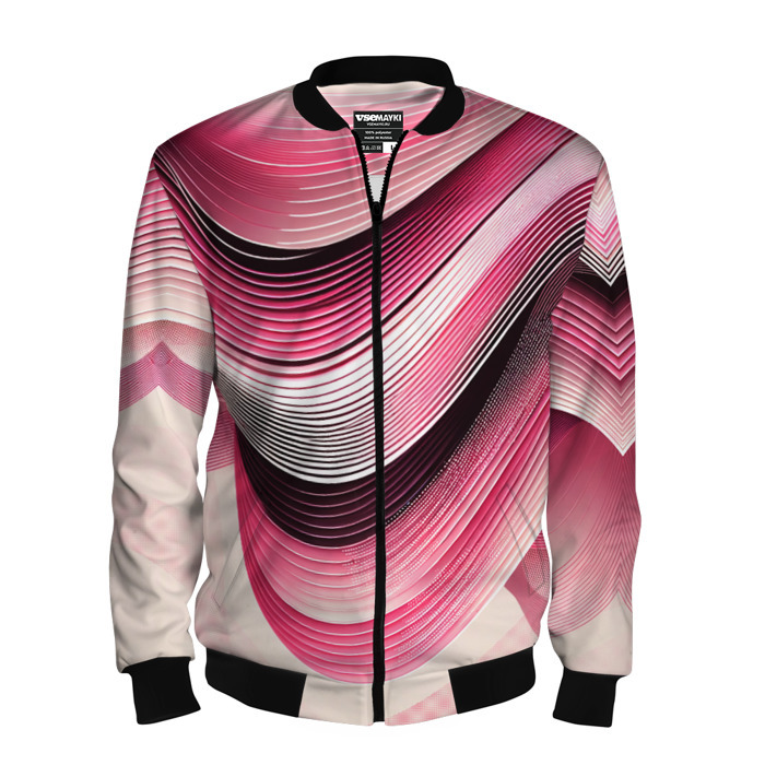 Мужской бомбер 3D Волны   текстура фото