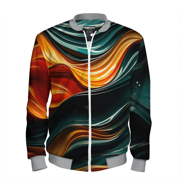 Мужской бомбер 3D Вязкая объемная текстура фото