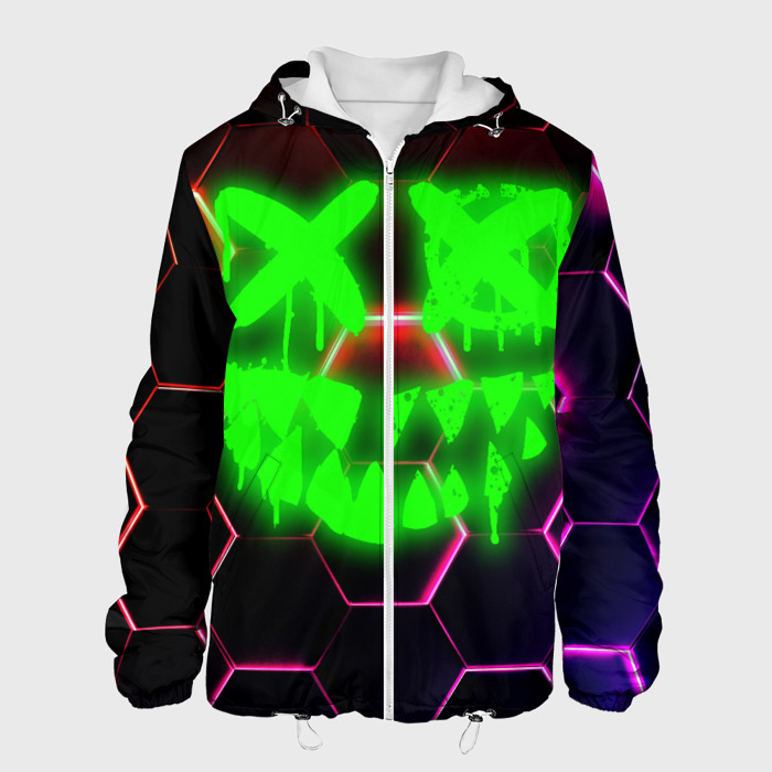 Мужская куртка 3D Монстр из неона фото