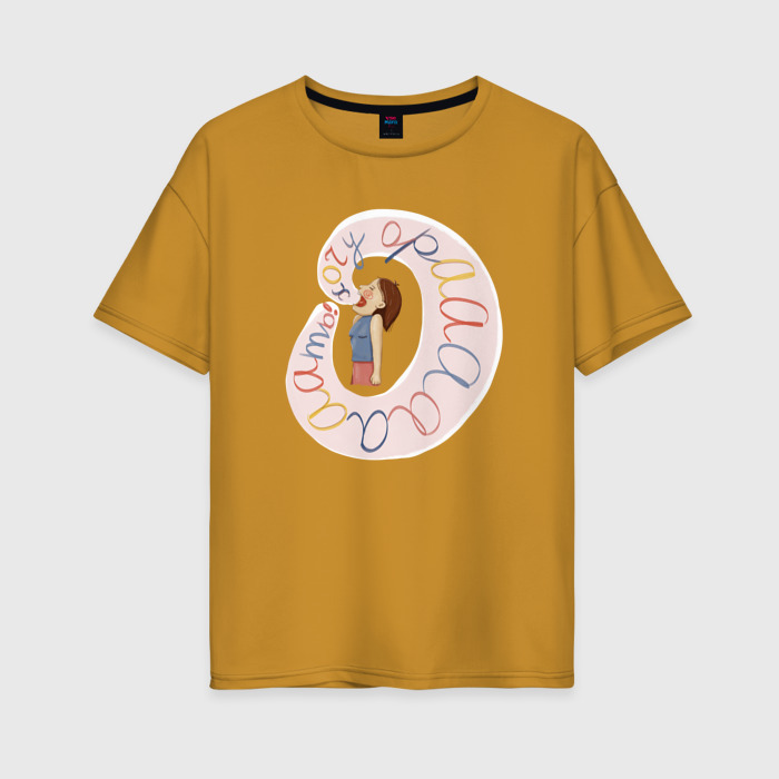 Женская футболка хлопок Oversize Хочу орать фото