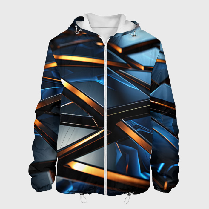 Мужская куртка 3D Объемные блестящие плиты фото