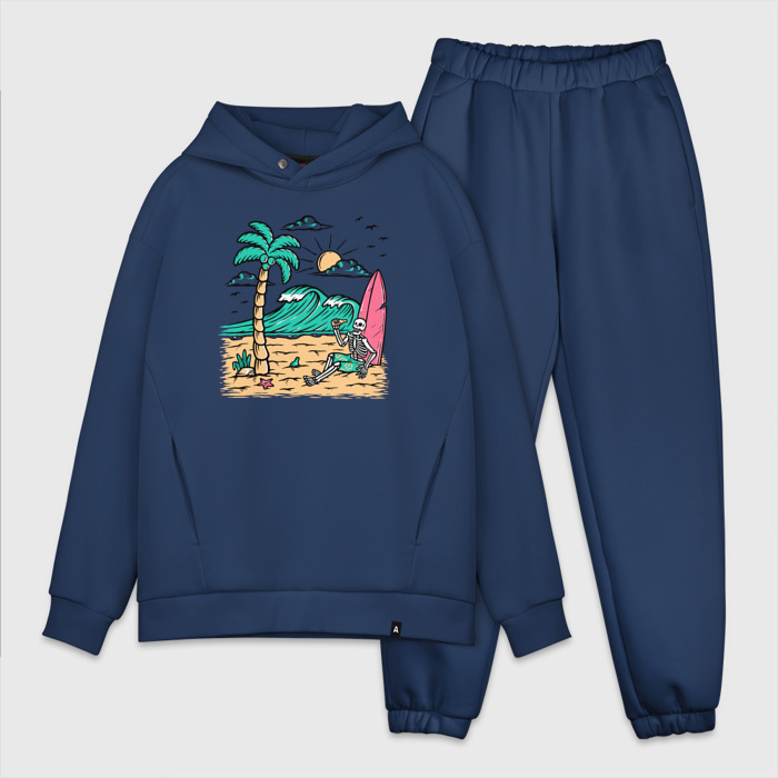 Мужской костюм oversize хлопок Sunny island фото