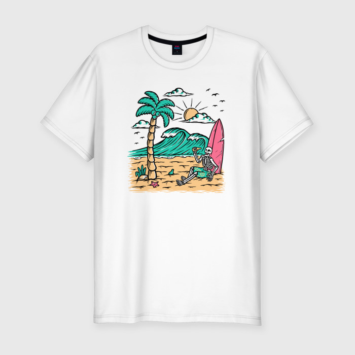 Мужская футболка хлопок Slim Sunny island фото