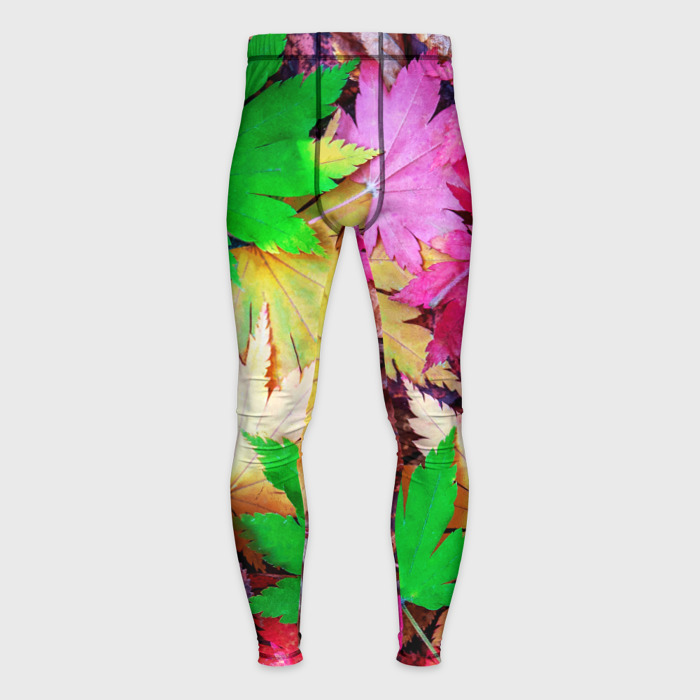 Мужские тайтсы 3D Разноцветные осенние листья фото