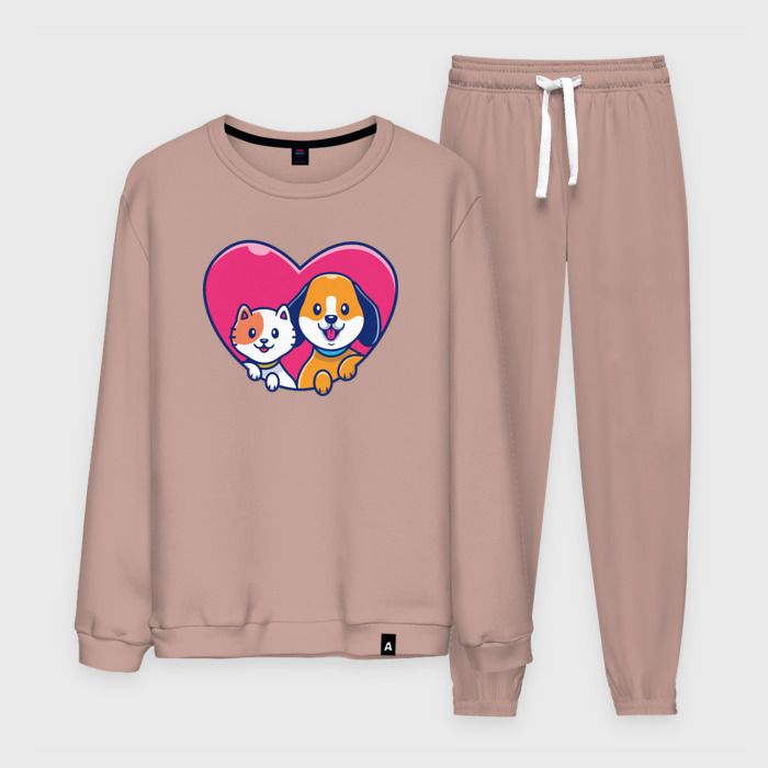 Мужской костюм хлопок Pets friends фото
