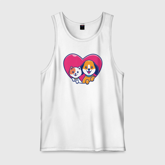 Мужская майка хлопок Pets friends фото