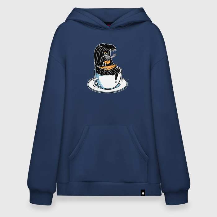 Худи SuperOversize хлопок Кофейный серфер фото