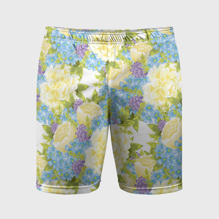 Мужские шорты спортивные Пышные цветы фото