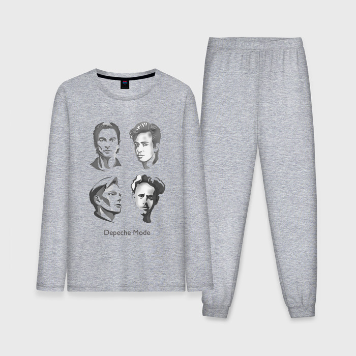 Мужская пижама с лонгсливом хлопок Depeche Mode   Collage band фото