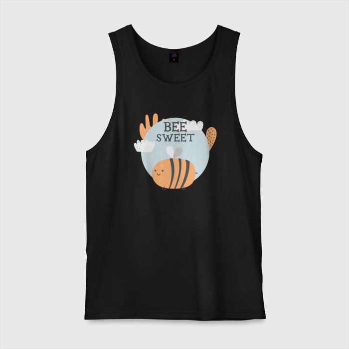 Мужская майка хлопок Сладкая пчёлка фото