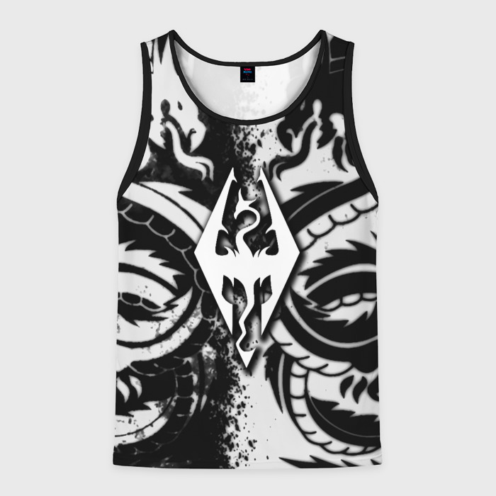 Мужская майка 3D Драконы скайрим фото